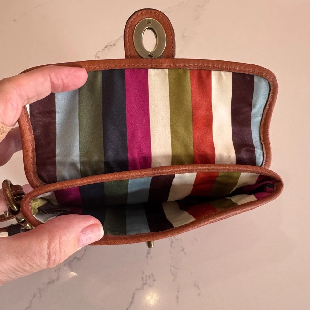 Coach 65th anniversary Leather Wristlet Clutch in Saddle Brown / Gigi - Picture 4 of 7